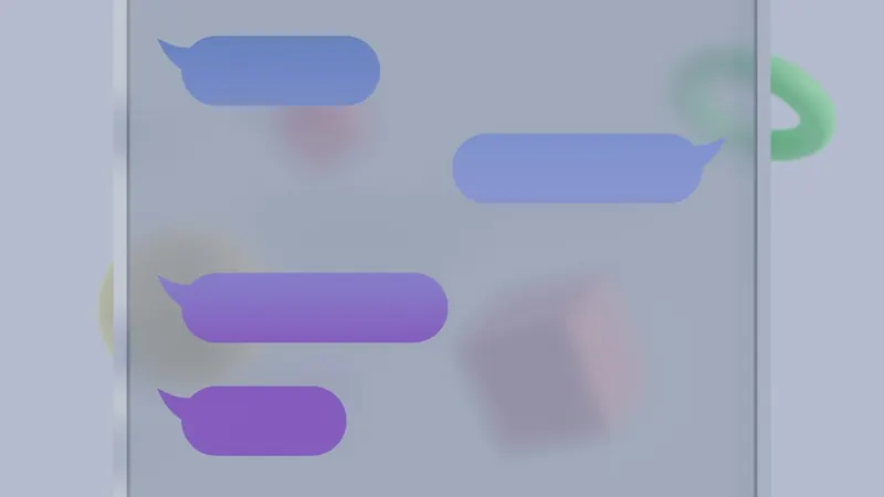 Burbujas de conversación de un chat
