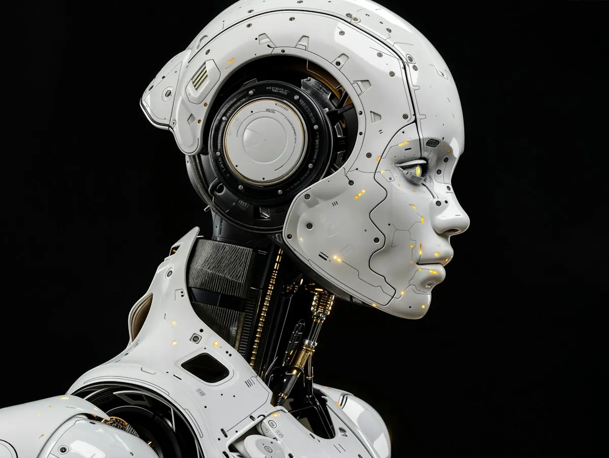 Robot humanoide de perfil