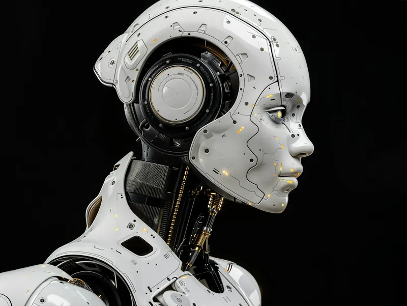 Robot humanoide de perfil